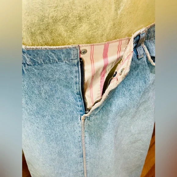 Sundance Blue A-Line Denim Maxi Jean Skirt - Picture 10 of 11